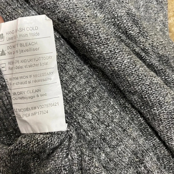 Vince Womens Gray Open-Front Ruffle Knit Cardigan Sweater Long Sleeve Size Large - Picture 6 of 6